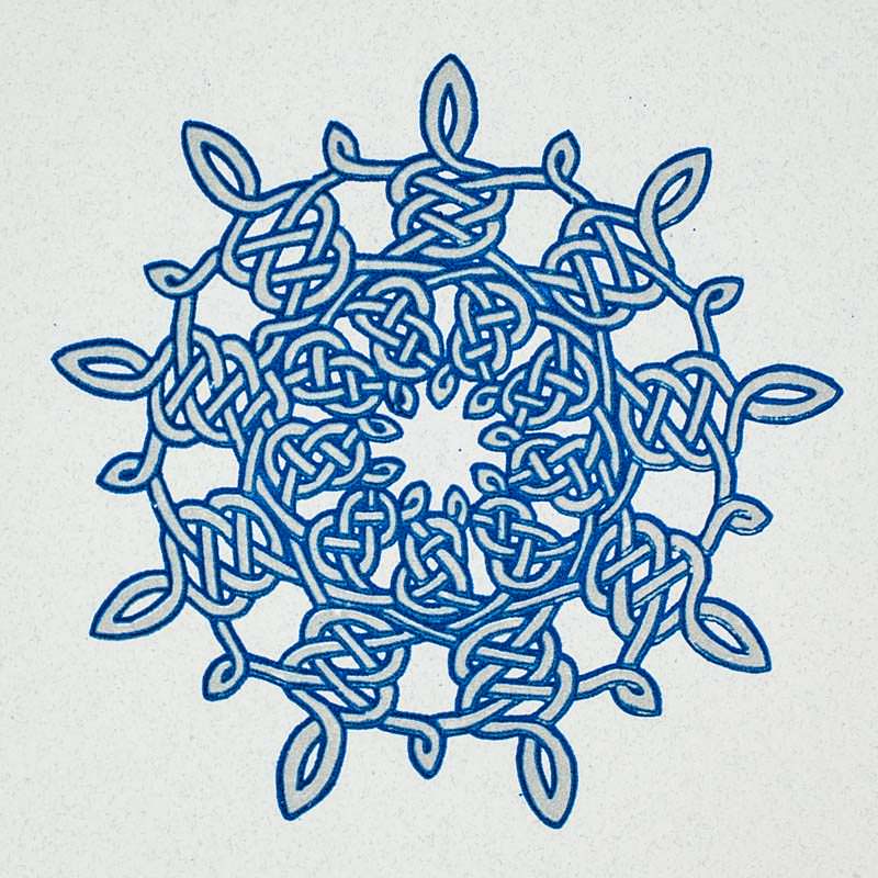 Snowflake 2-Color Gocco Print