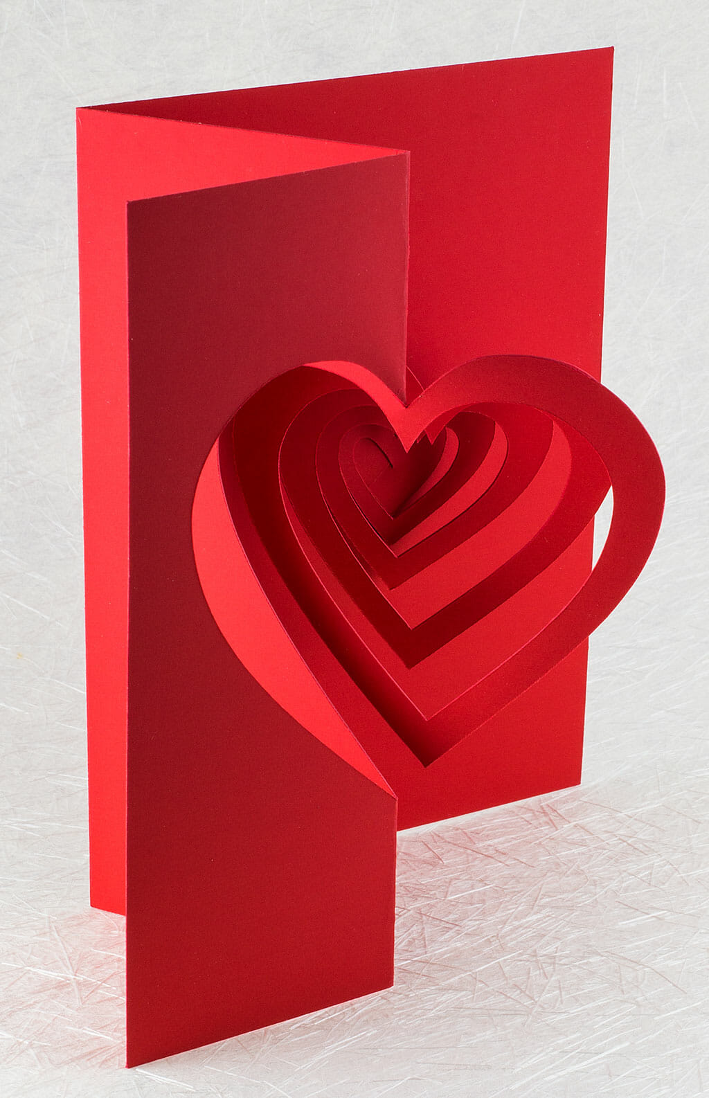 Helical Heart Pop Up Card - Evermore Stud.io With Twisting Hearts Pop Up Card Template
