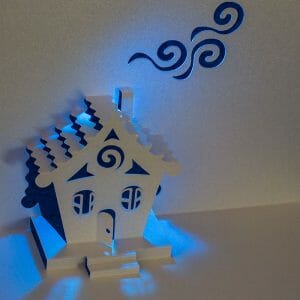 Snow Elf Cottage Origamic Architecture Pop Up Card