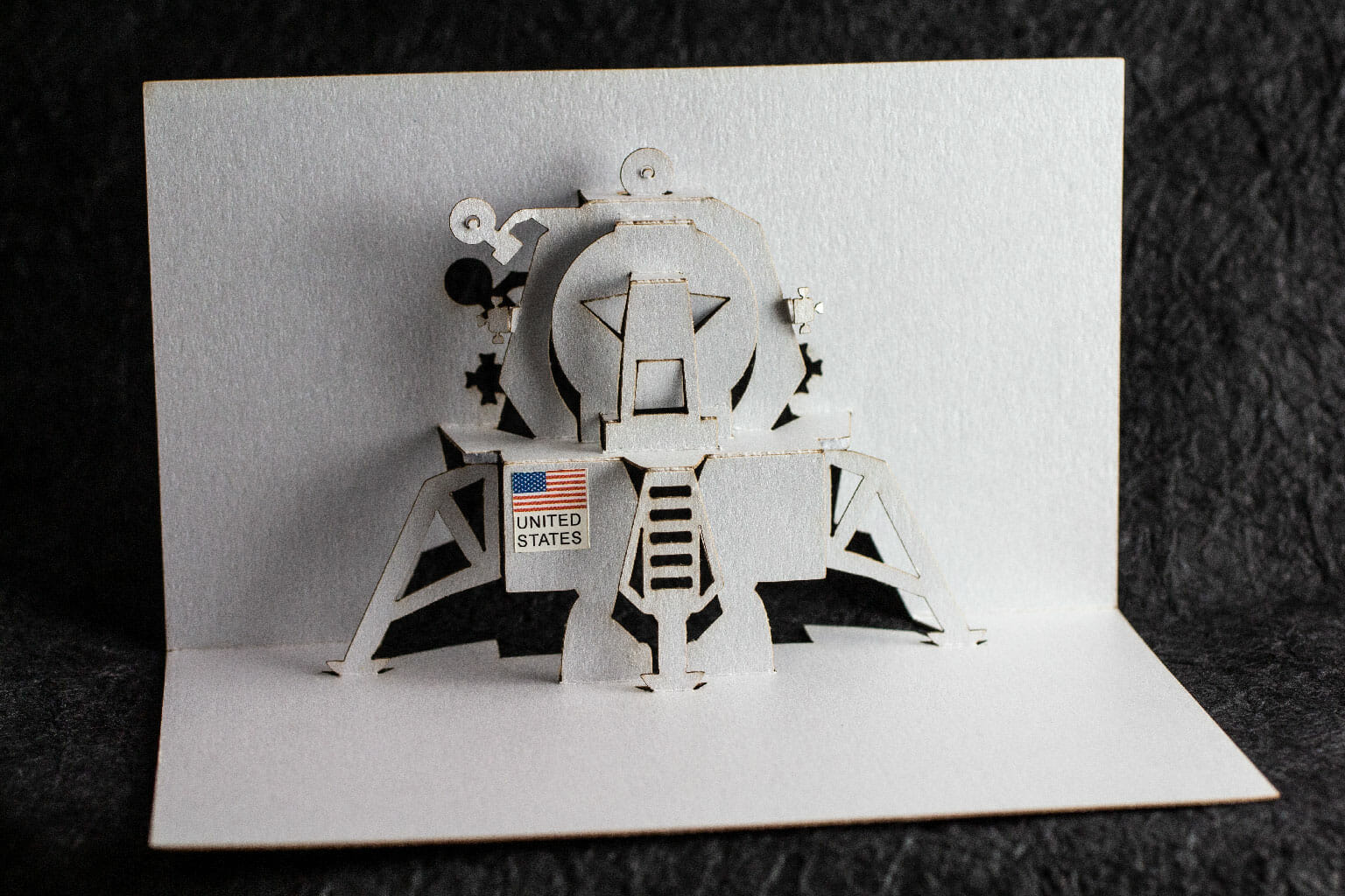 Lunar Lander Origamic Architecture / Kirigami Pop Up Card