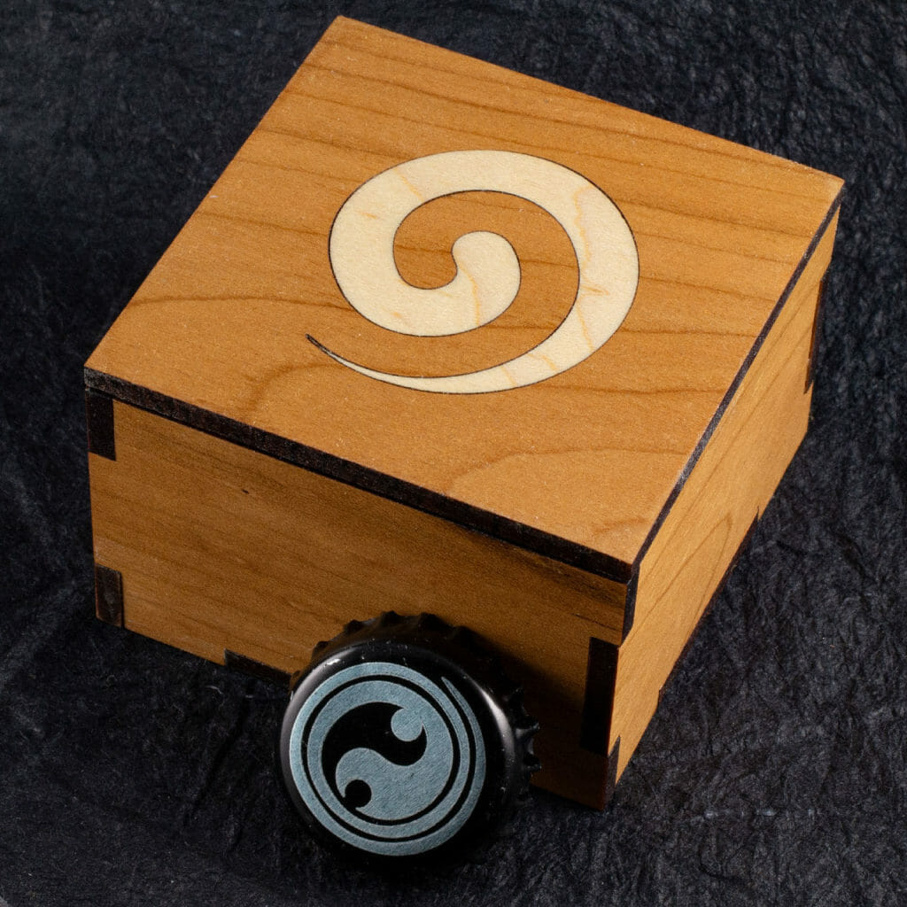 Cherry Hardwood Box with Maple Celtic Spiral Inlay