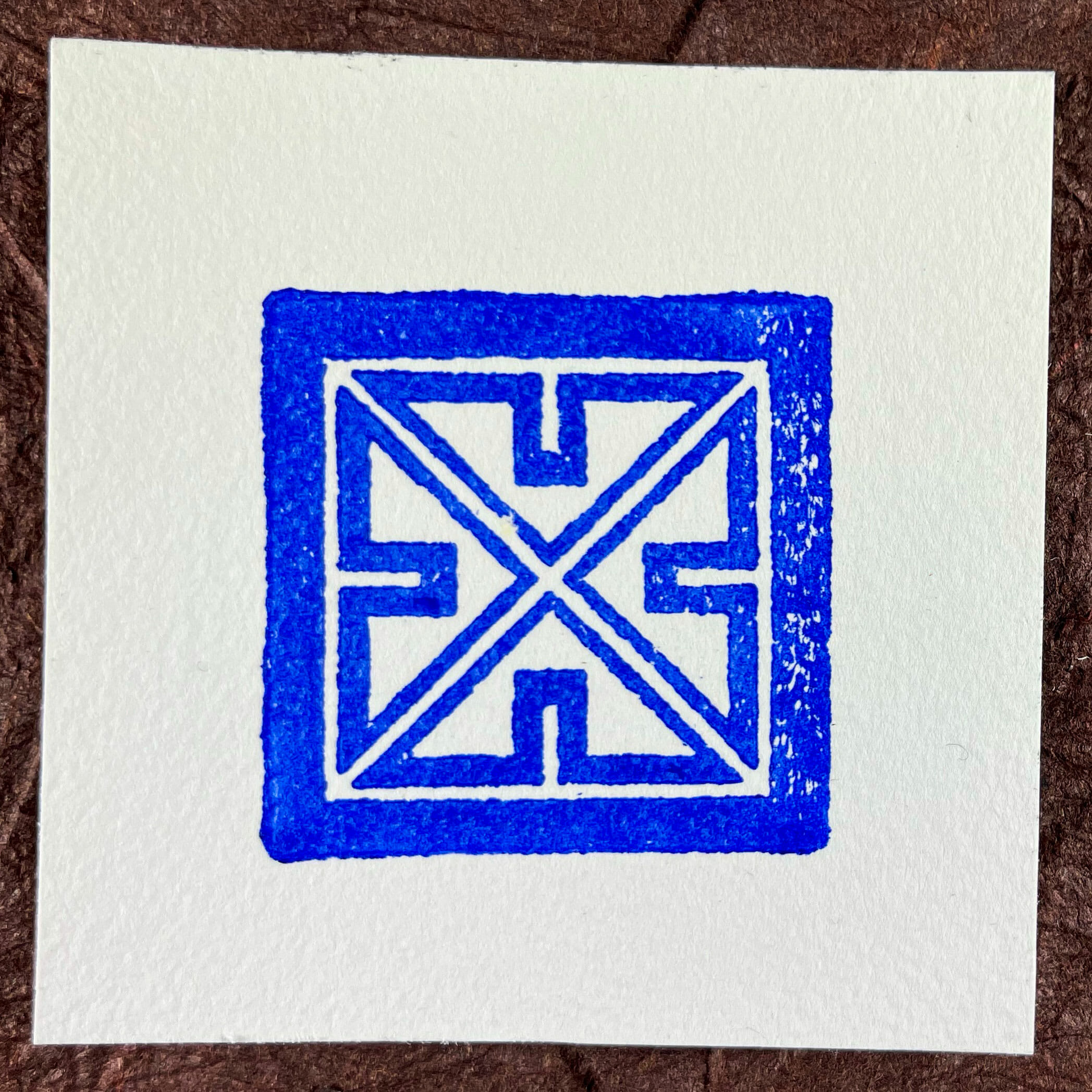Celtic Key Square Print (Acrylic on Paper)