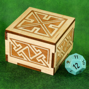 Small Inlaid Celtic Key Pattern Box