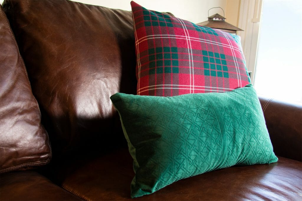 Celtic Key Pattern Embossed Velvet Pillow