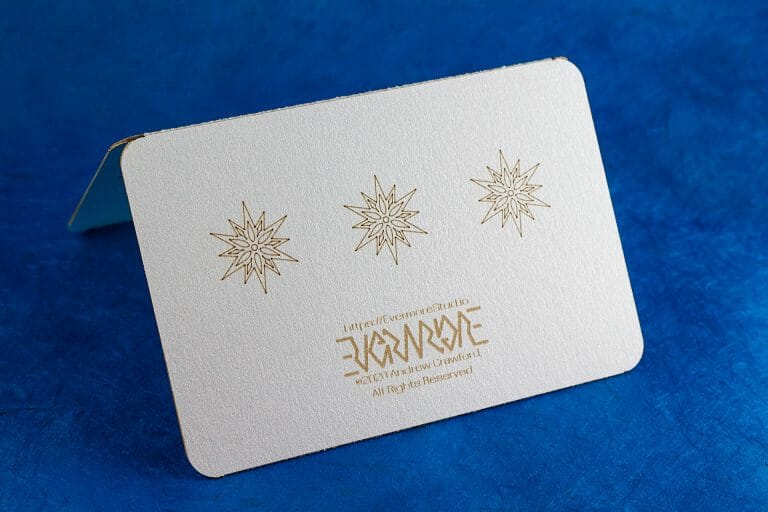 180-Degree Snowflakes Pop Up Card (2020) (back)