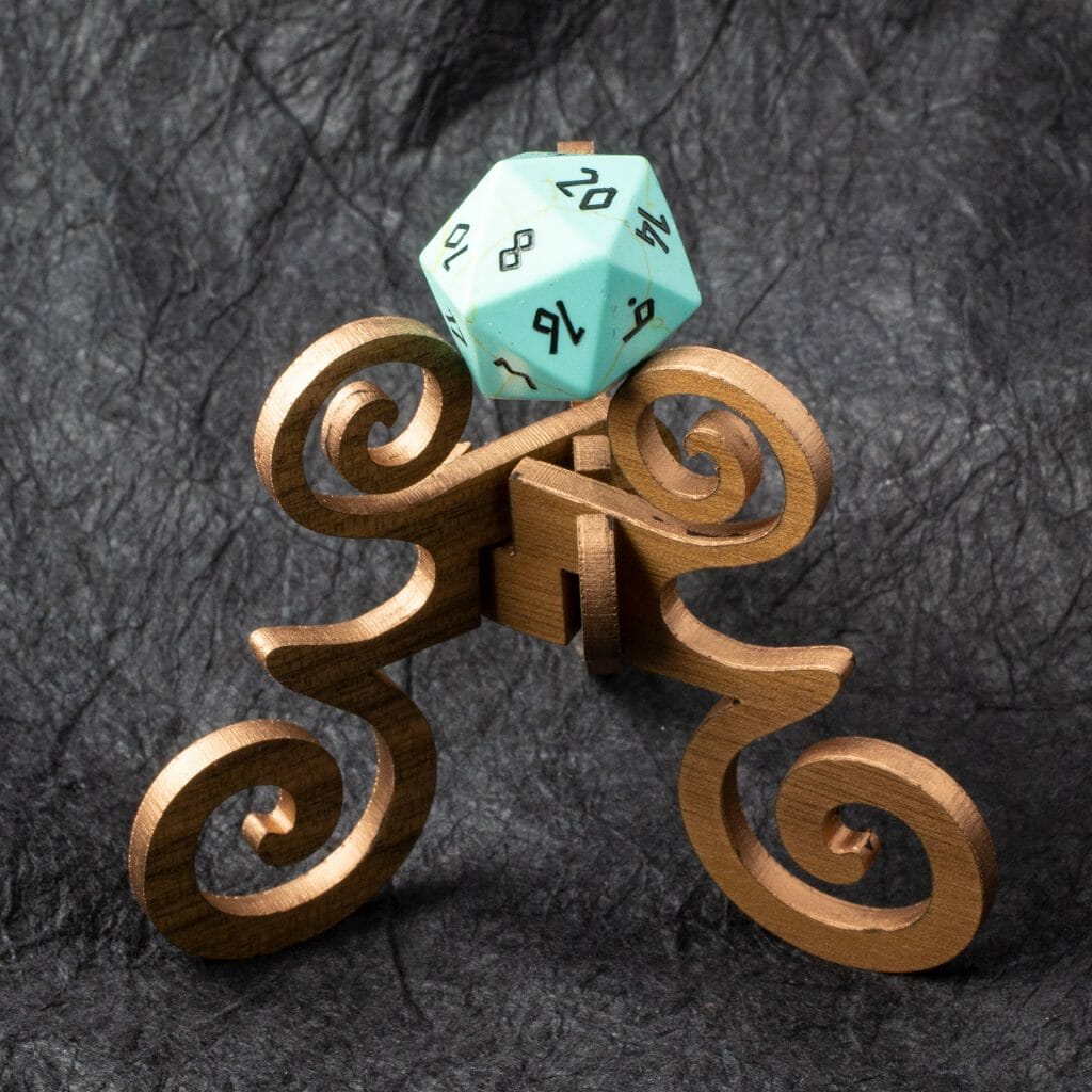 Walnut and Gold Dice Reliquary