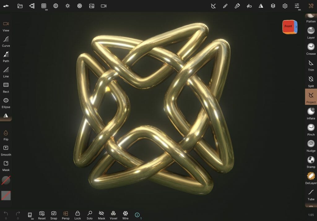 Square Celtic knot #2 in Nomad Sculpt