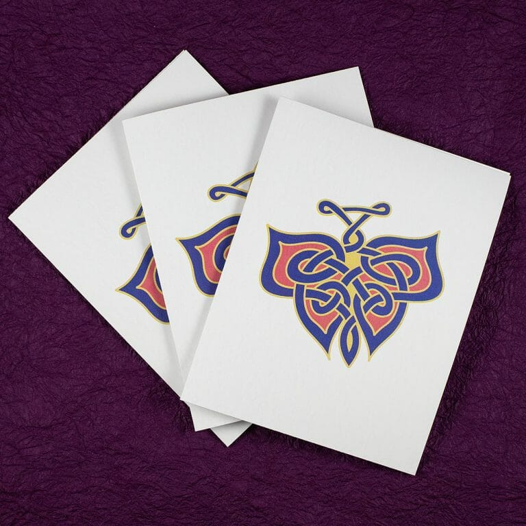 Three Knotwork Butterfly Cards