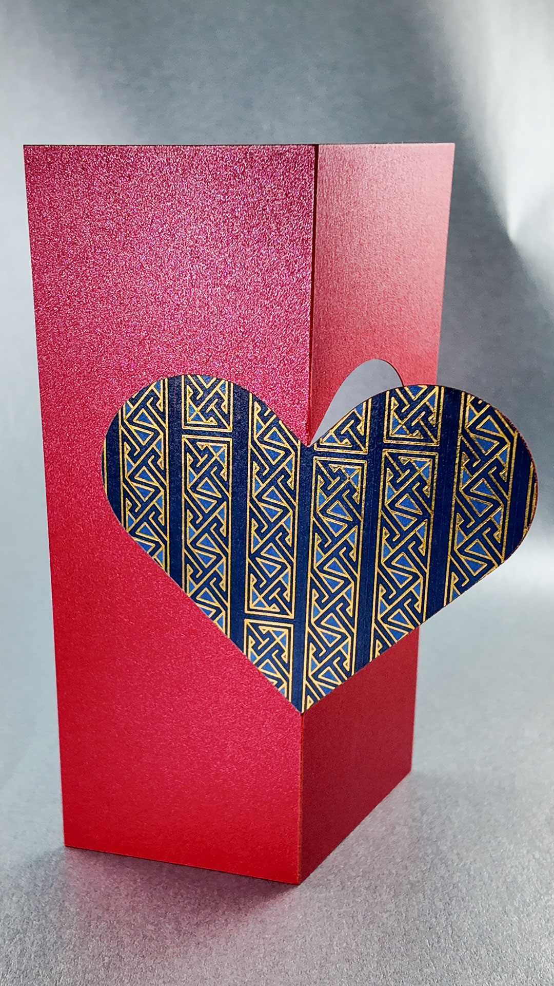 Celtic Key Pattern Washi Tape Valentine Card