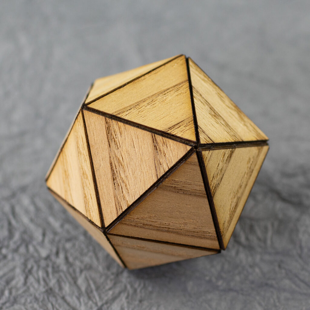 Wooden icosahedraon