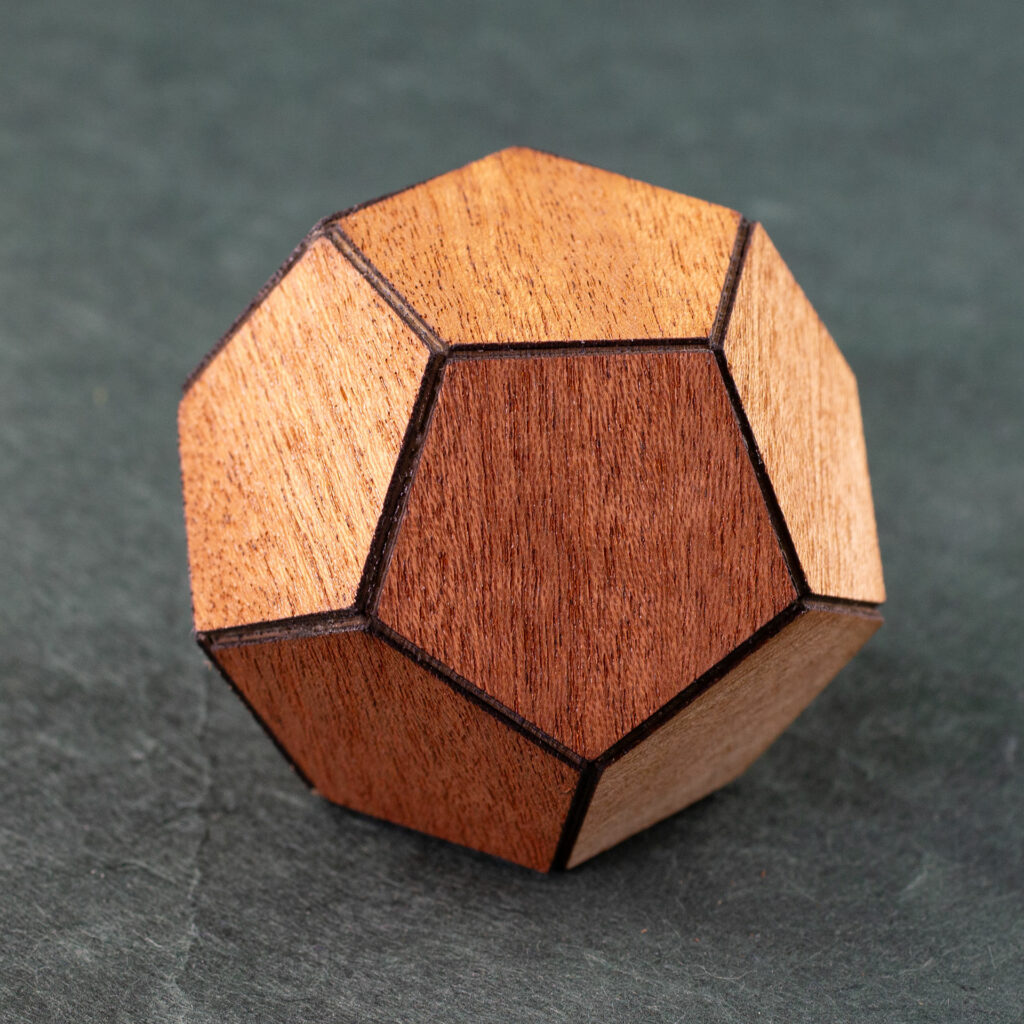 Wooden dodecahedron