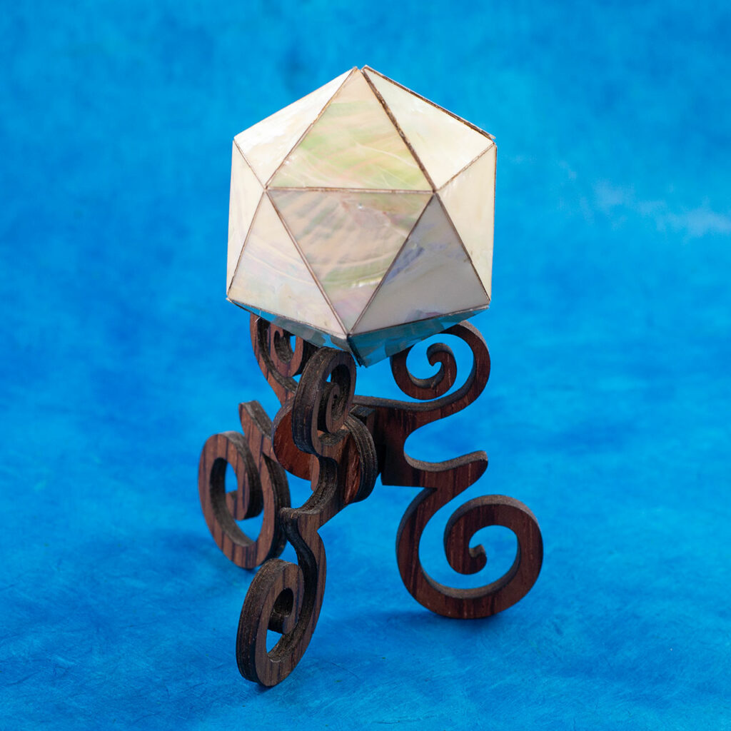 Mother of pearl icosahedron