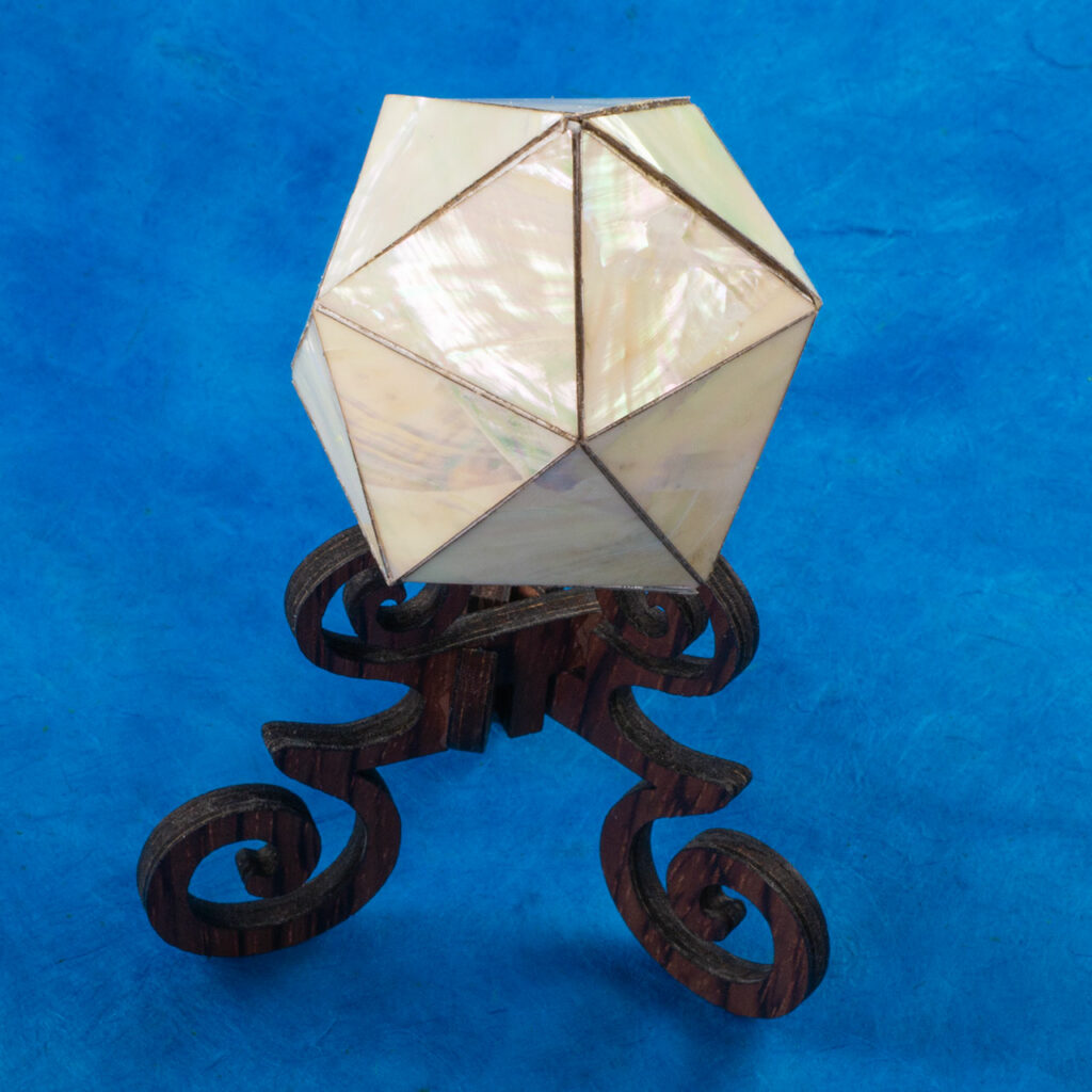 Mother of pearl icosahedron